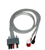 3-Lead ECG wires, Snap, Adult/Paediatric, TPU, AHA