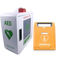 Mindray BeneHeart C1A Public Defibrillator and AED Cabinet Package