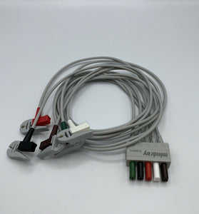 5-Lead ECG wires, Clip, Adult/Paediatric, TPU, AHA 1meter