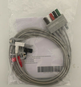 3-Lead ECG wires, Clip Type, Adult Paediatric, TPU, AHA, (1m)