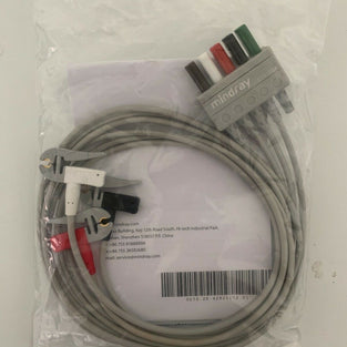 3-Lead ECG wires, Clip Type, Adult Paediatric, TPU, AHA, (1m)