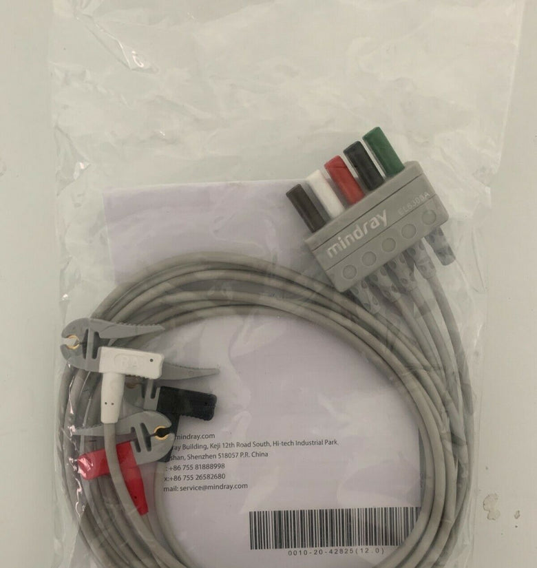 3-Lead ECG wires, Clip Type, Adult Paediatric, TPU, AHA, (1m)