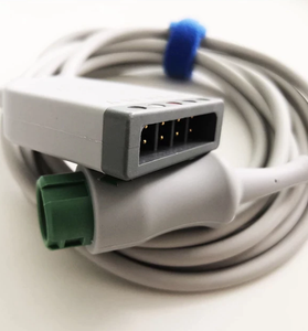 ECG Trunk Cable: 3/5 Lead, Adult/Paediatric Defib-Proof, AHA/IEC, 3m