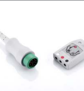 ECG Trunk Cable, 3-lead, Paed/Neo, 12 Pin, TPU, AHA/IEC