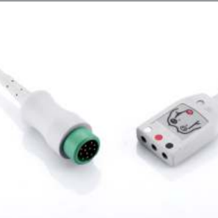 ECG Trunk Cable, 3-lead, Paed/Neo, 12 Pin, TPU, AHA/IEC