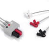 3-Lead ECG wires, Clip, Neo, TPU, AHA