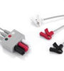 3-Lead ECG wires, Clip, Neo, TPU, AHA