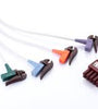 12-Lead ECG Chest wires, Clip, Adu, Brown, TPU, AHA