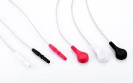 ECG lead wires, Single-patient use, 3-lead, Ped/Neo, Snap, AHA, DIN